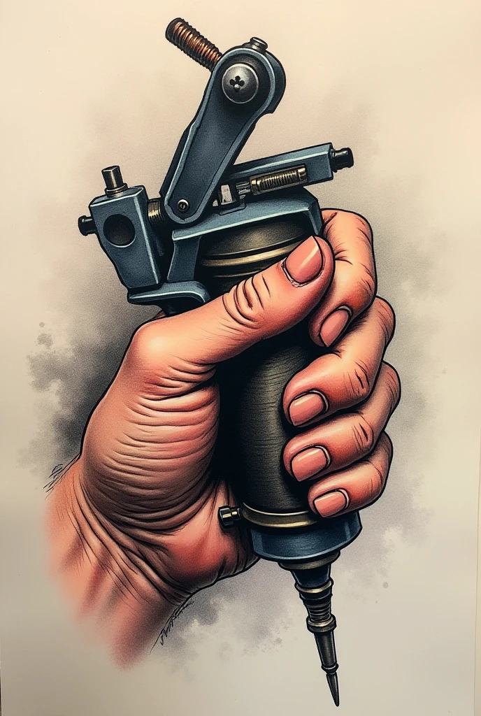 very confused man giving superman a tattoo in tattoo parlor
