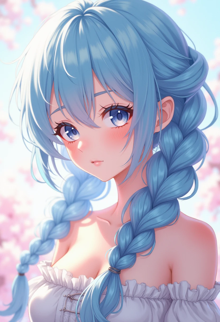 (masterpiece), (highest quality), (Super detailed), (Disheveled Hair), (figure), (One Girl),Small Bust,, (Fashionable clothes), Are standing, Fashion Model, Beholder, (interview), (Simple Background), Beautiful and beautiful eyes, Delicate and beautiful face, floating, (High chroma), (Colorful Splash), Colorful Bubbles, (Shine), Focus on the face, ponytail, Light blue hair, bangs, Hair Ring, floating Flowers, floating Hairs, (The Shining), Best lighting, Best Shadow,Completely naked,topless,A shy smile,Happi Flutter,