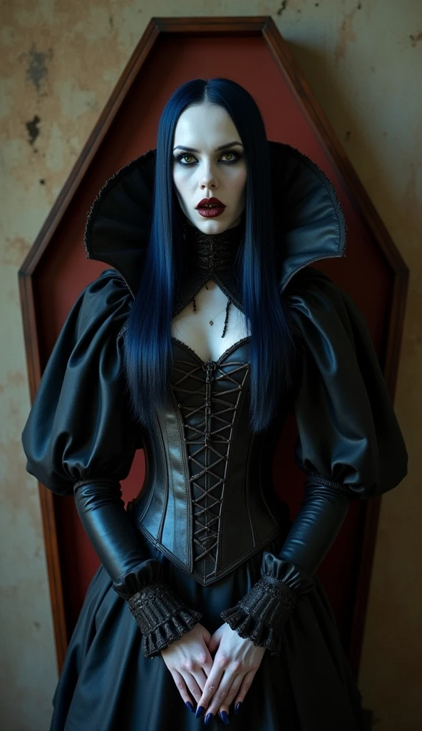Goth girl with big milking 
