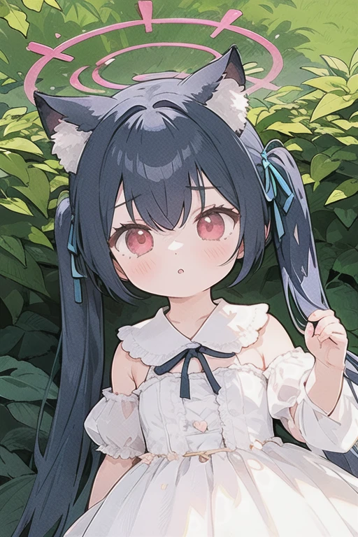 ((chibi)), young, ???, solo, animal ears, flat chest, nude, nipples, ((pussy)), heavy blush, pussy juice, post apocalyptic setting, ((tangled by vines, suspended in air)), ((up close)), ((inside)), (window), ruins, vines, grass, Very good figure, cinematic lighting, volume lighting, bright tone, warm color, colorful, masterpiece, super detail, high quality, best quality, highres, 16k,