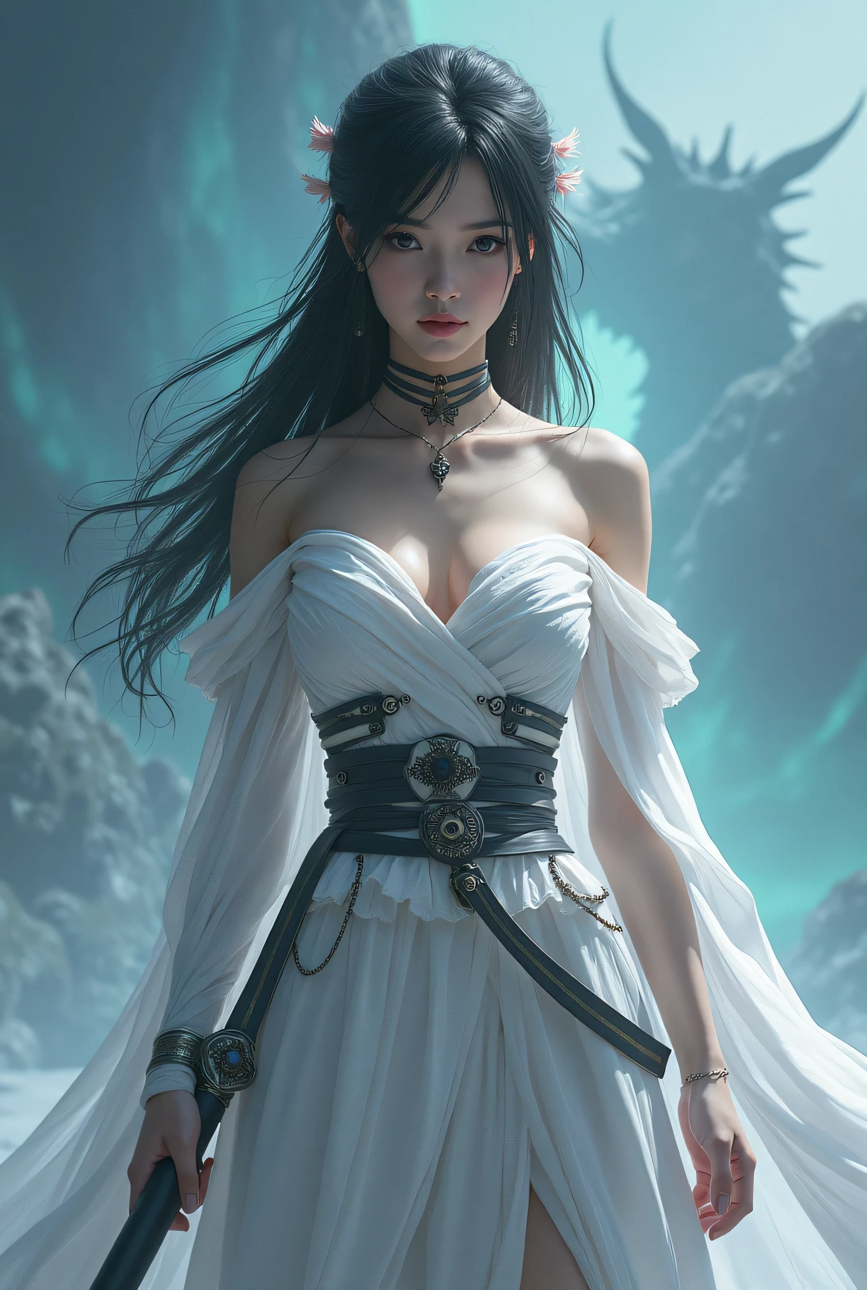 Official Art, Unity 8k wallpaper, super detailed, beautiful, beautiful, masterpiece, best quality,
dark, atmospheric, mystical, romantic, creepy, literature, art, fashion, showa era, decoration, intricacies, silverwork, lace, contemplation, emotional depth, supernatural, kimono
1 Girl, Solo, Neck, Full Body Composition, Facial Focus, Epic Realism, (Close Up), Floating black_hair, Long Hair, (Rotating Water:1.2), Water Droplets, Wet, Detailed Fabric Texture, Ultra Detailed, Action Pose, Film Lighting, Volumetric Light, Underground Scattering, Water Dancer, (Detailed Costumes, Detailed Costume Textures), Surrealists: 0.33, Adult Maturity: 1.6, Amazing, Award-Awarded, Masterpiece, Tai Chi, Imperial Water
