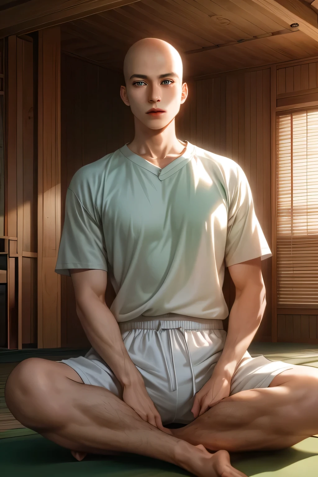 Masterpiece, 35 Year old, muscular Asian men, best quality, (realistic, very detailed), boy, handsome guy, short hair, bathrobe, seduction, sultry, atmosphere, (realism: 1.5), 8k