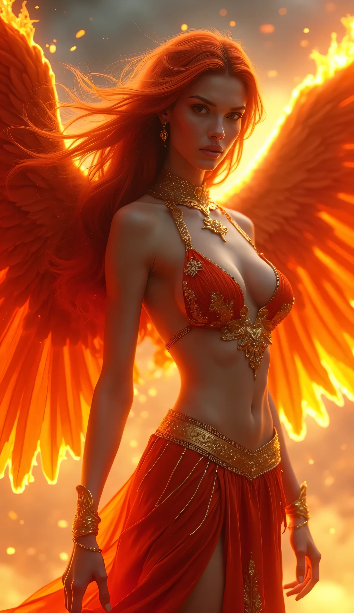 (((8k RAW photo, hyper realistic, masterpiece, best quality, crisp detail, high definition, high detail, very rich detail, sharp focus, sharp detail, colorful, rich color, cinematic, perfect studio lightning, full body photograph, mystic atmosphere, shot from front))), ((fully naked young colorful giant fire goddess, fully nude, smooth body, ideal body, naughty smile)), (temptating pose, temptating viewer, (burning a city, burning people, burning everything), showing pussy to viewer, big breast, (showing (pussy, vagina, genital, nipples))), ((scorching fire hair)), holding really big long fire sword, ((fire devil wings, fire devil tail)), ((very long sharp claws)), (hundreds of ( skull, bone) on land), (fire element, hell fire, fire tornado, people running),