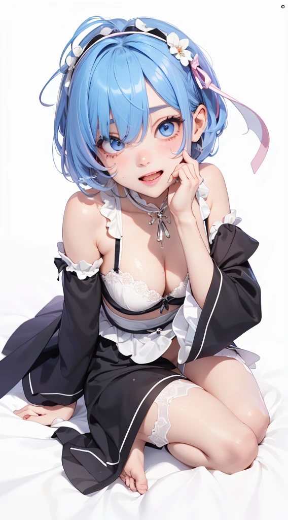 score_9,score_8_up,score_7_up,score_6_up arlecchino gi, 1girl, solo, sitting, breasts, hair between eyes, navel, bangs, ta dress, bare thighs, kneeling selfie shot, cleavage, sweaty, hot, medium breasts, shoulder hang