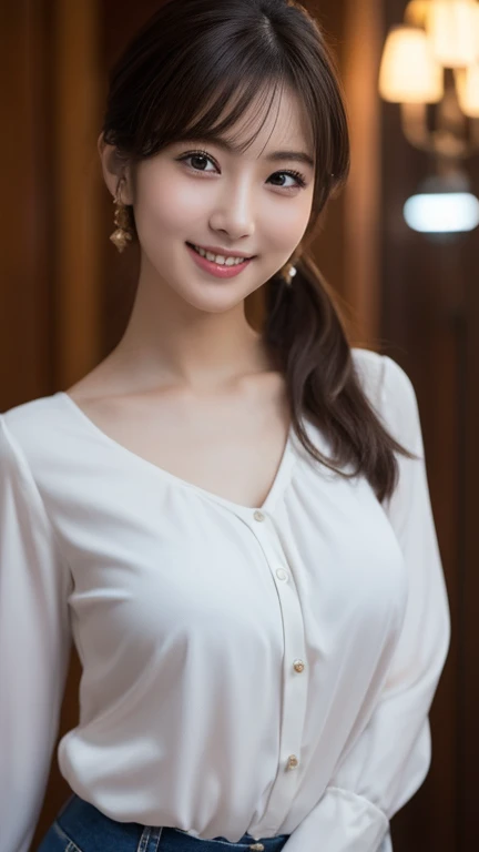 ((top-quality、8K、​masterpiece:1.3))、1girl in、Slim Abs Beauty:1.3、(Hairstyle Casual、huge tit:1.2)、doress:1.1、Super fine face、Delicat eyes、二重まぶた、a smile、home
Systemic、ren、Refreshing、a smile