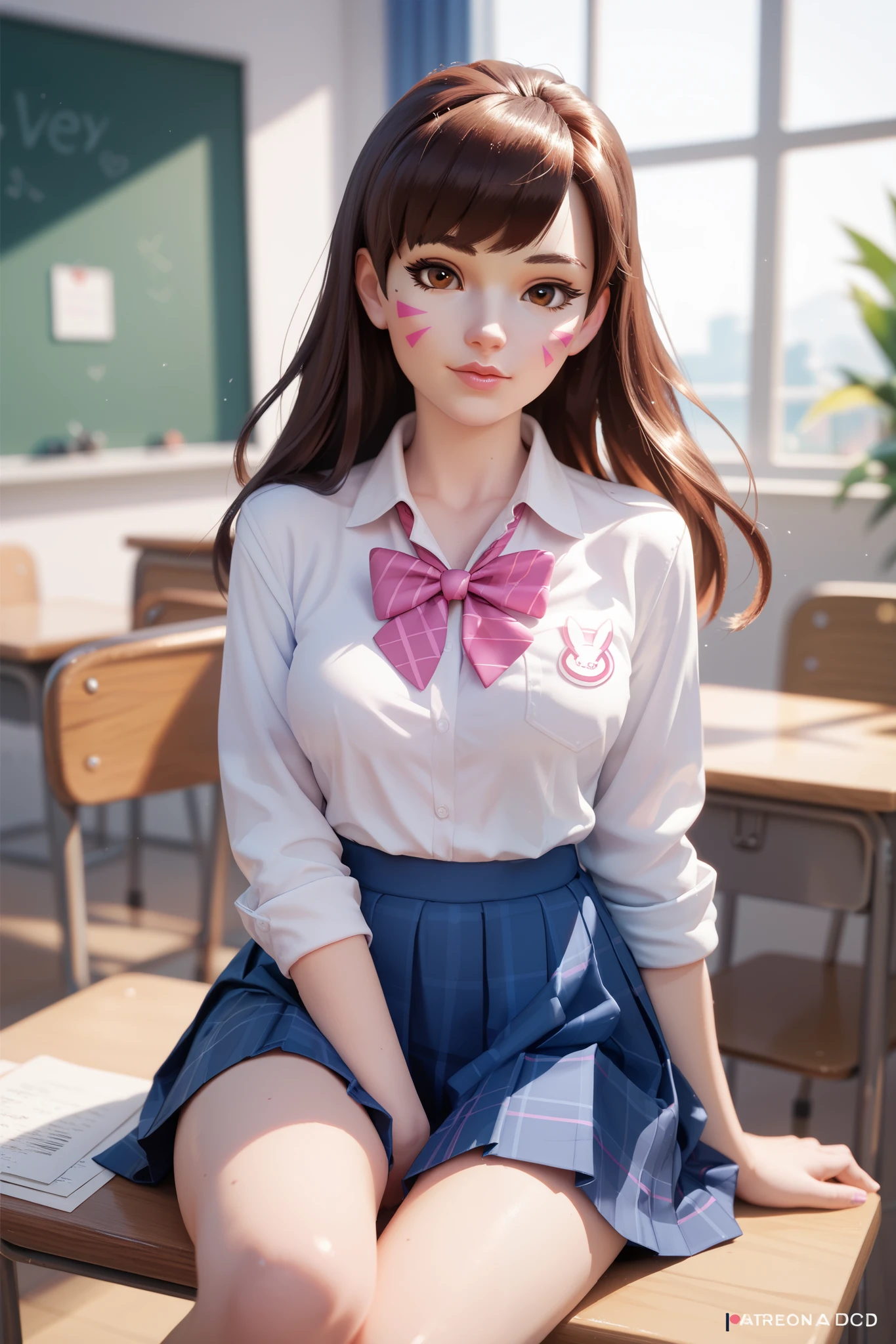  woman、soio、brown haired、beautidful eyes、real looking skin、A detailed eye、hi-school girl、(8K、​masterpiece)、(reallistic、Photorealsitic)、top-quality、ighly detailed、The ultra-detailliert、Beautie、cute little、Korea person、a smile、Close-up portrait、Healthy face、schools、School uniform、Cardigan、plaid skirts