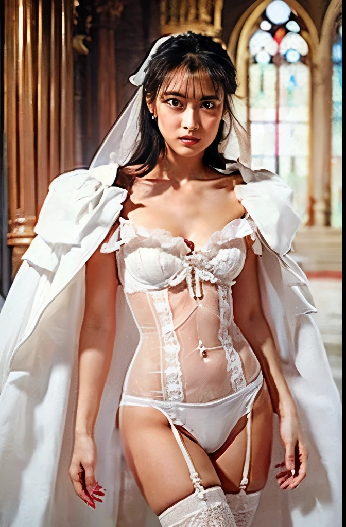 a close up of a woman in a light blue lingerie and a veil, a beautiful fantasy empress, beautiful alluring woman, seductive girl, beautiful goddess, ((a beautiful fantasy empress)), small breasts, photorealistic perfect body, beautiful goddess, beautiful detailed body and face, realistic lingerie, fantasy art style, realistic shaded perfect body, beautiful fantasy maiden, fantasy woman