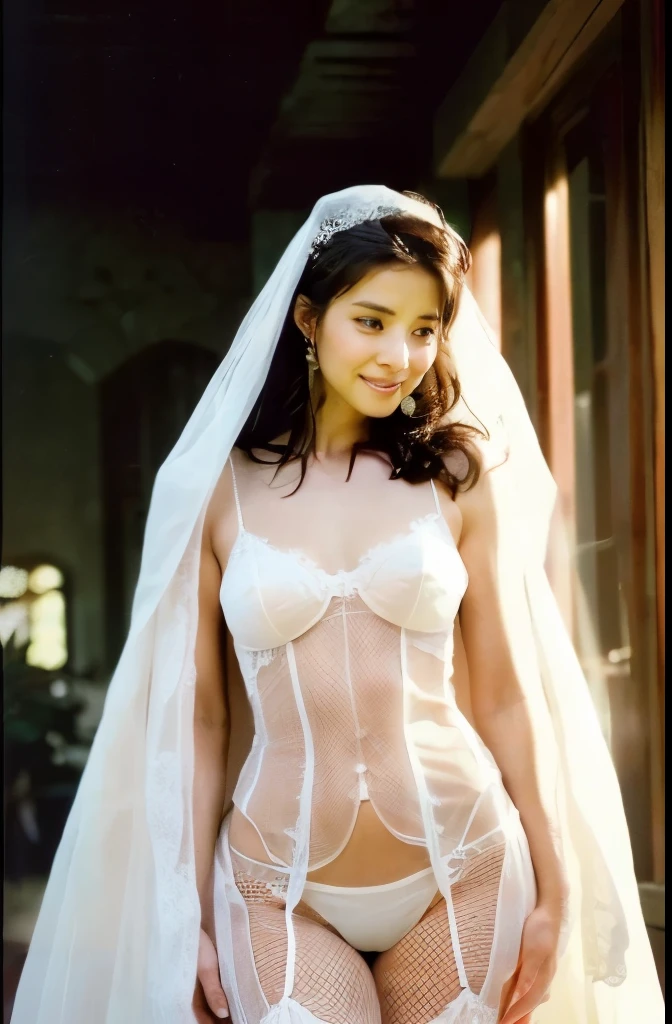 Arafed woman in a white lingerie posing for a picture - SeaArt AI