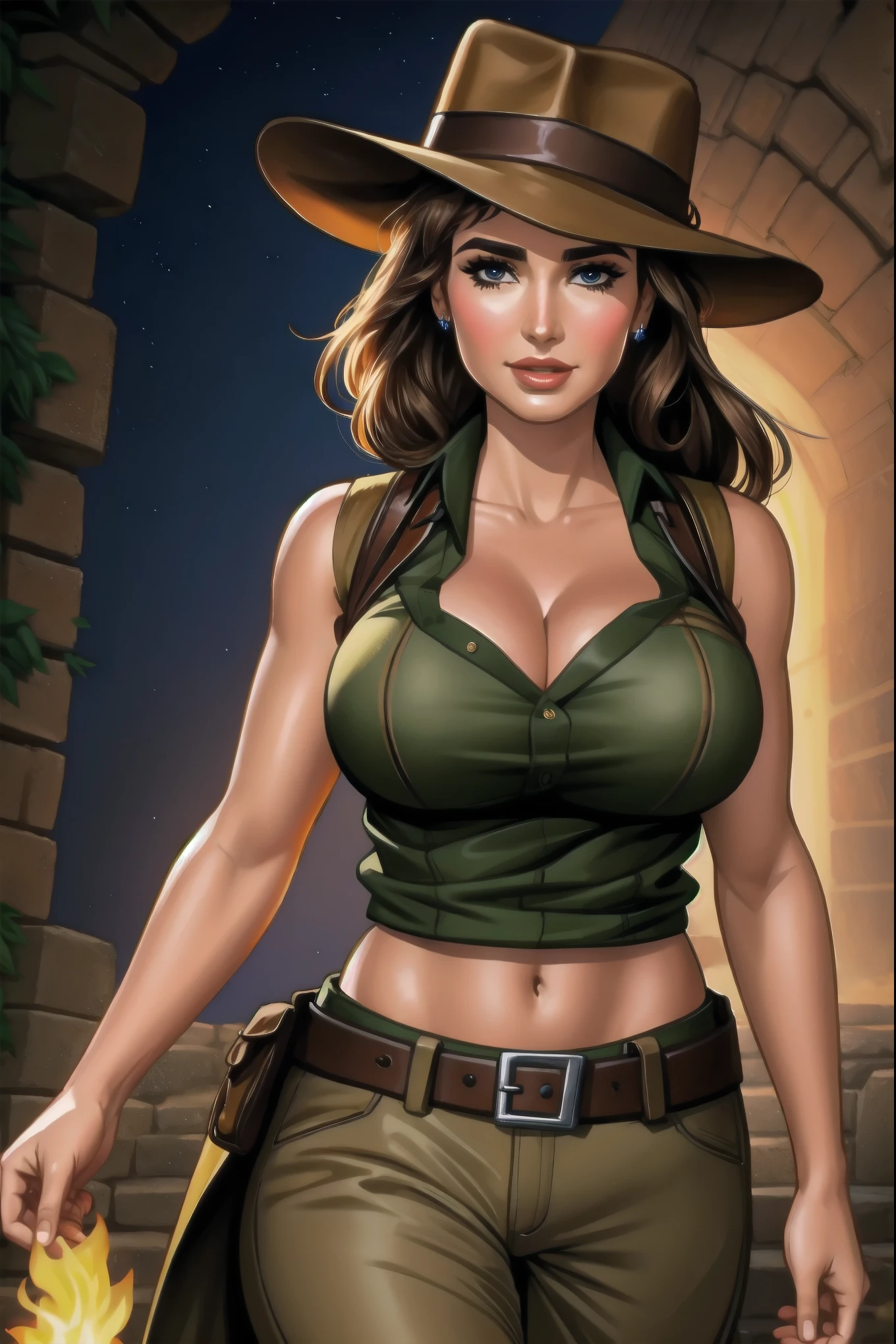 female Indiana Jones, realistic, 1925