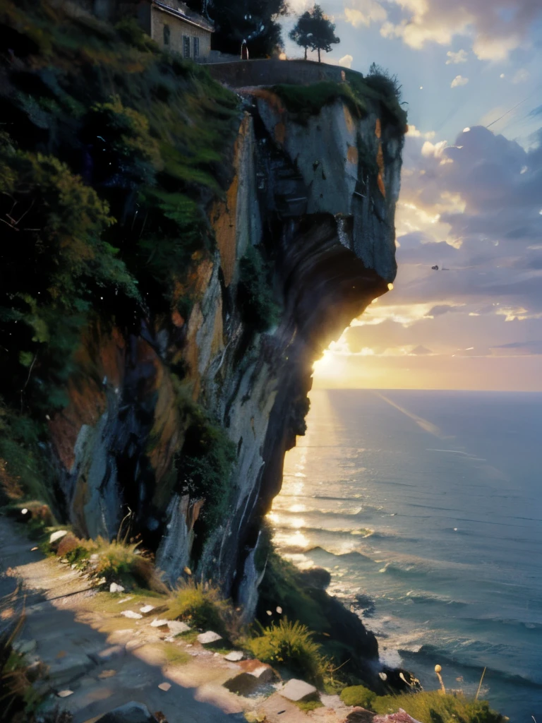 a woman in a bikini laying on top of a cliff, cgsociety 9, 2. 5 d cgi anime fantasy artwork, unreal engine render + a goddess, full body cgsociety, artgerm ; 3d unreal engine, giantess art, hyperdetailed 3 d matte painting, hyperdetailed 3d matte painting, realistic fantasy artwork, realistic anime 3 d style.Final Fantasy world. beautiful. City
