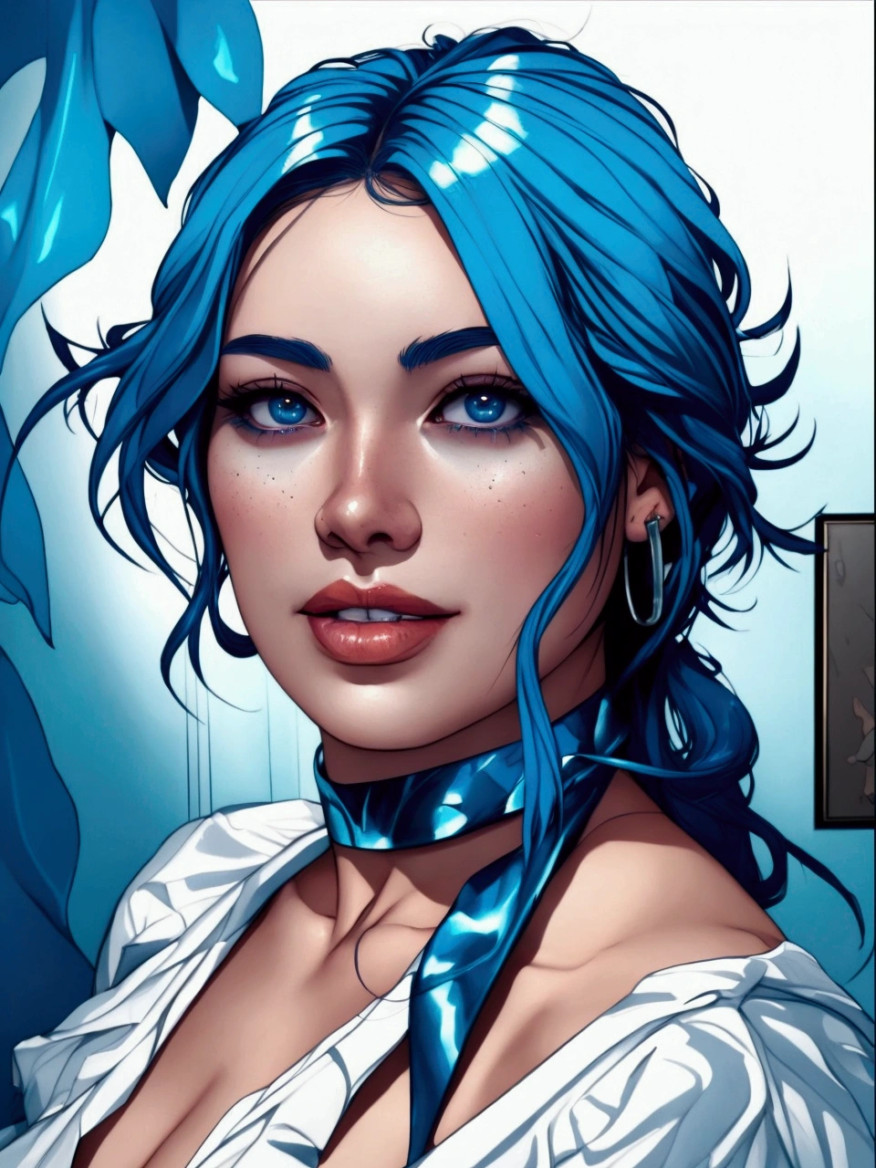 Woman with blue hair and a tattoo, ,wears a black blazer, Rock, photorealistic costume style, dark turquoise and light emerald, realistic sea paintings, uhd image, The spiral, aurorapunk (masterpiece, side-lighting, Lovely, finely detailed eyes: 1.2 ), HDR,Night scene, Close up photo of a sexy naked girl, posing, look into a camera and smile, pink ponytail hair, (green eyes: 0.8), Lovelys junges Gesicht, the 18, soft volumetric lights, (Contre-Jour: 1.3), (filmic: 1.3), Intricate detailing, (artstation: 1.2)