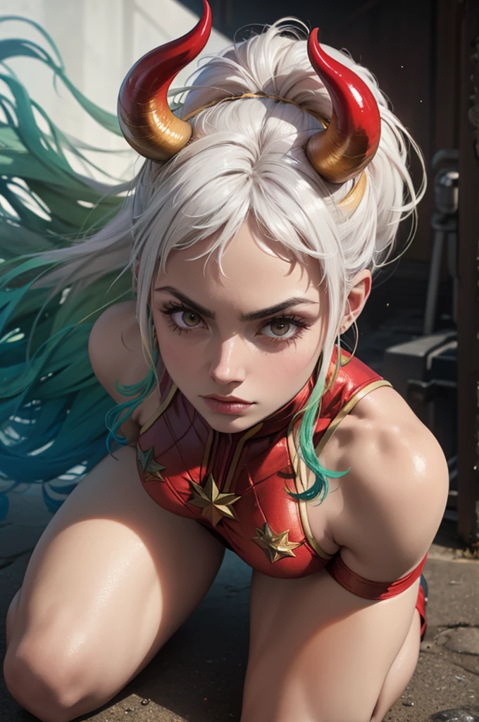 anime - style image of a woman with horns and a dress, deviantart artstation cgscosiety, 3 d render character art 8 k, trending on cgstation, white horns queen demon, fanart best artstation, anime styled 3d, photorealistic anime girl render, portrait of demon girl, ross tran 8 k, realistic anime 3 d style