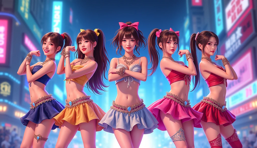((2 reggaetoneras lolis:1.5)),((minors, they are 16 years old, even less are less than 16 years old)),((happy ahegao expression)), ((hentai style reggaetoneras clothing:1.5)) ,(( bare breasts exposed)), ((very high red plaid tiny ultra short mini skirt)), ((thigh socks)),((standing together dancing reggaeton)), ((white shirt tied and unbuttoned)), ((hairs in pigtails and side ponytail, wavy)),((pink heart shapes)),((juicy and sagging breasts hentai style:1.5)), (detailed light-peach-colored skin), heavy breasts, small areolas, big thighs, (symmetrical cute detailed realistic face:1.2), (cute intense detailed realistic eyes:1.2), cute human nose, (highly-detailed cute lipouth), eyelashes, eyeliner, 4k, High detail RAW color Photo, hyperrealistic, highly detailed, hasselblad, gigapixel, on focus, cinematic lighting, (erotic), narrow shoulders, (sexy(fit) physique, cute proportional woman), (perfect anatomy), masterpiece, highest quality,