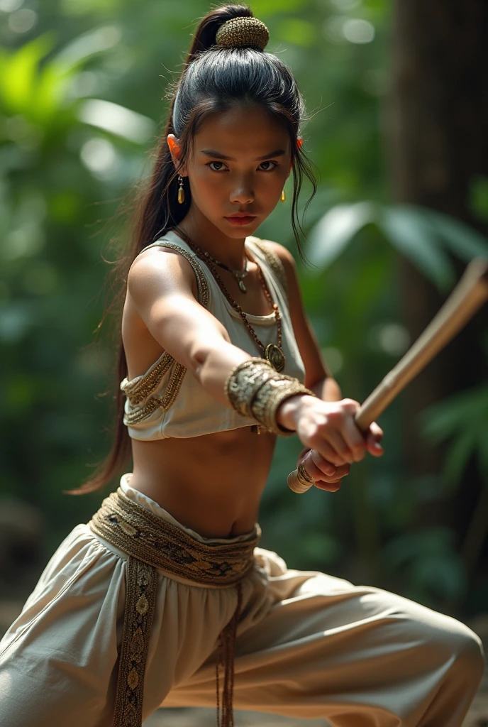Ok bhai this weapon more or less like a bow so there will be a cylindrical wood and it will have 4 holes and will be tied by rubber band ar borro borro arrow shaped wood thakbe tar bhetore ar choto wood hammer . So the mechanism is jokhonei wood arrow opore ektu ash thakbe ar hammereo and this will cause a kinetic energy ar khub speed e launch hobe the arrow shapped things ar akhon ei bows er bethore ektu string thakbe so it may result as a fire bow. Ek saathe charte fire bow then u need to reload it. Make the weaponString will be connected to the hammer