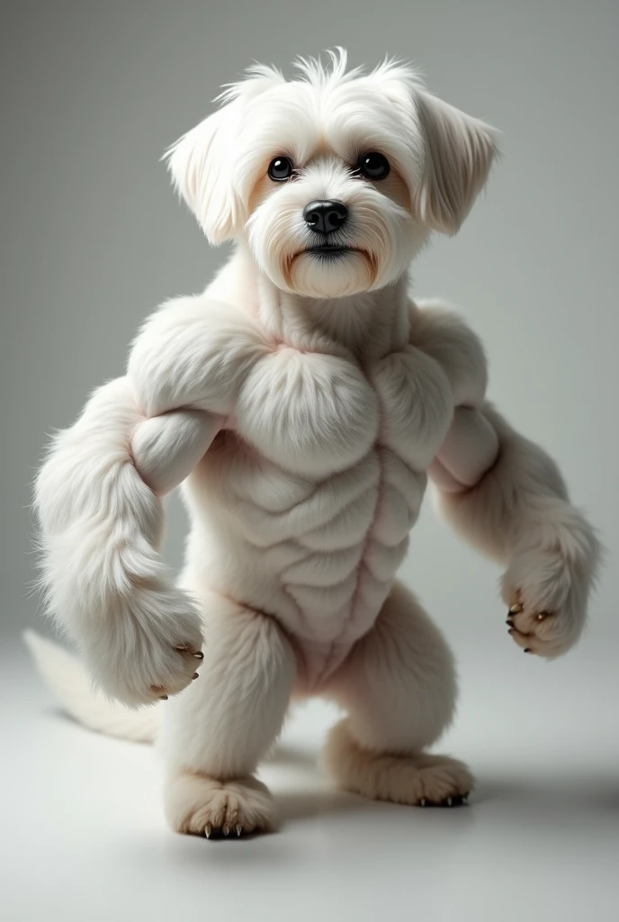Cuerpo musculoso_hombre perro_hombre con cabeza de pug_Acha echa de hueso_fondo en llamas_rayos cayendo_cuerpo escanor