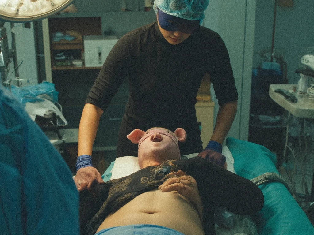 a man sewing a young girl's vagina shut with thread, humiliation, stitching, punishment, hyper realistic, 8k, highly detailed, dramatic lighting, cinematic, dark fantasy, gothic, monochromatic, chiaroscuro, muted tones, agony, crying. Pussy torture. Sewing pussy.  Torture. Naked girl. Pain in vagina. Vagina torture 