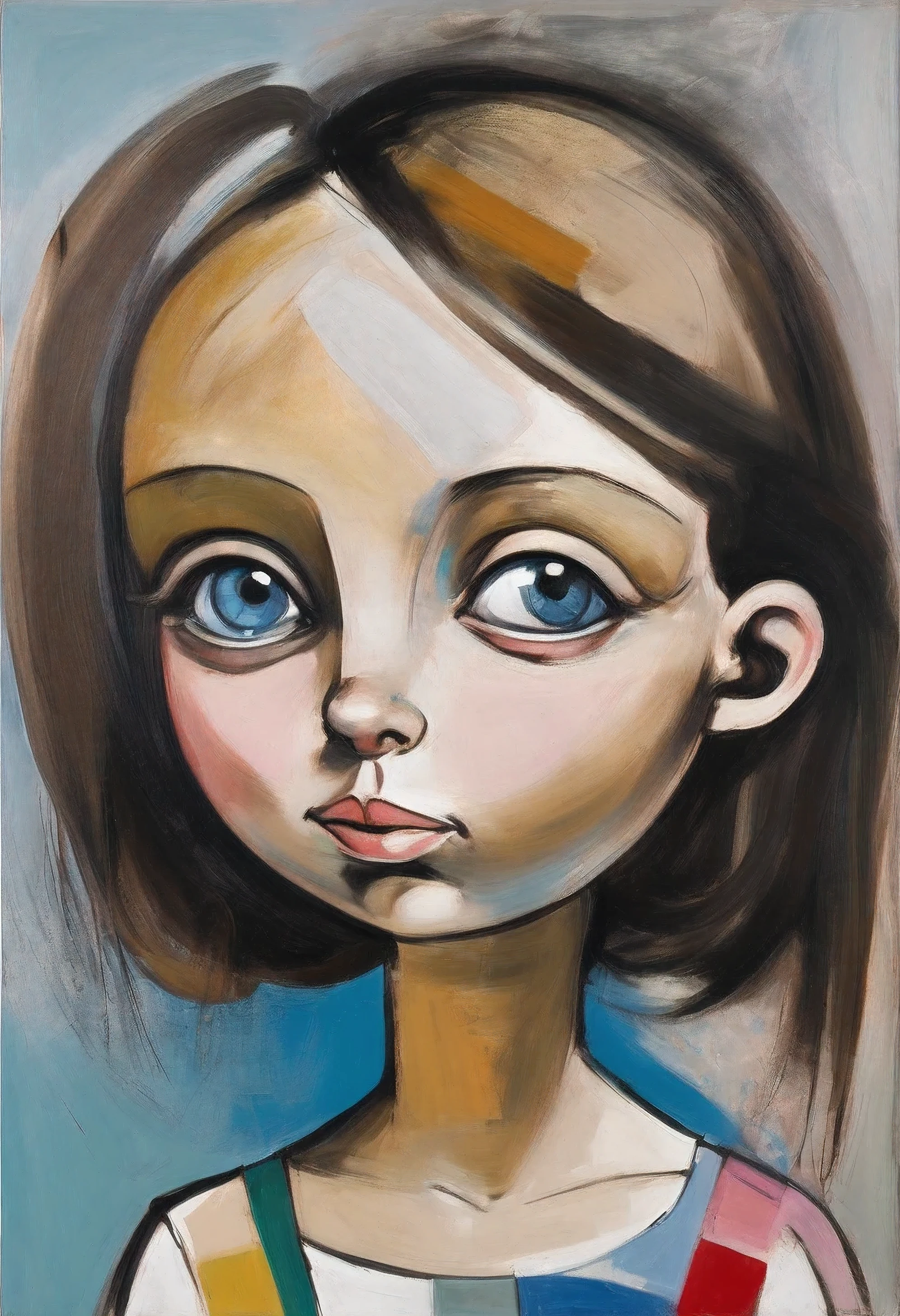 young girl, творческая импровизация (Created by George-Condo)