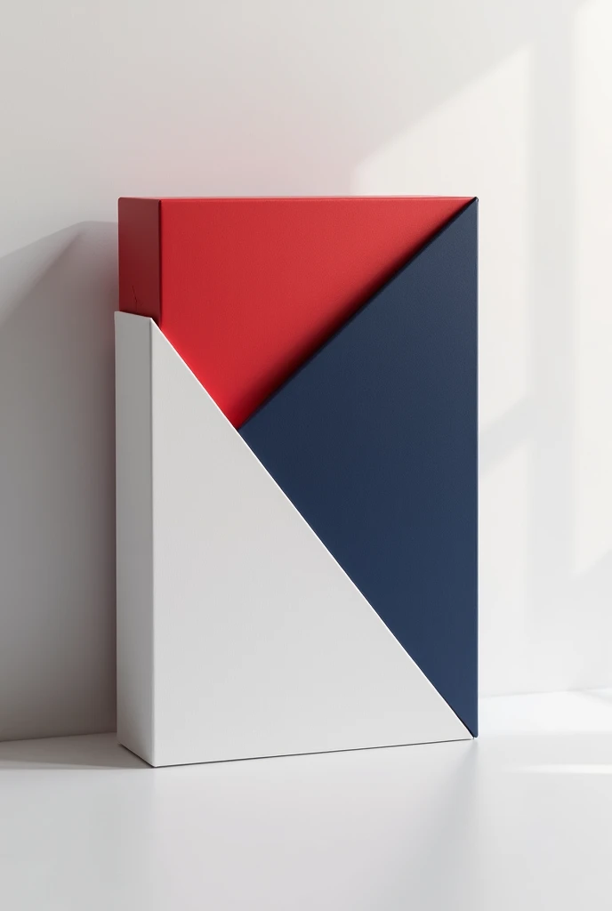 Draw a modern painting,Draw only one triangle and place it in the middle of the picture,Abstract style,Mondrian style,With lines only,There are only four colors in red, green, blue and white,The proportions of the various colors are coordinated。OilPaintStyle。