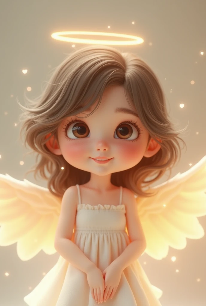 A child holding stars, she has wings, she is smiling, cute child, white dress, she looks happy, glowing yellow stars, night, open air, dark , no light --auto --s2