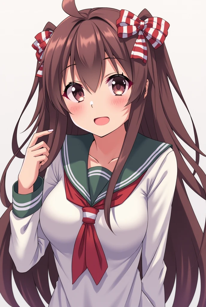kurokoshirai, kuroko shirai, brown hair, long hair, (parted bangs:1.5), (brown eyes:1.7), Ringlet, twin tails, hair bow, bow, red bow, (big breasts:1.5),
break,Pink sailor suit:1.3、Red pleated skirt:1.2、Light pantyhose、twin tails、
break looking at viewer, whole body,
Break in my dorm room、
break (masterpiece:1.2), highest quality, High resolution, unity 8k wallpaper, (shape:0.8), (fine and beautiful eyes:1.6), highly detailed face, perfect lighting, Very detailed CG, (perfect hands, perfect anatomy),blush:1.3、sweat on face:1.5、Standing still、Grinning mouth、Sweaty、Full body portrait、Hollow Eyes、Fluid dripping from the crotch、Erect nipples under the costume
