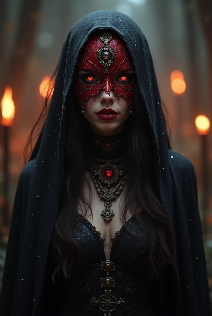 portrait evil creature in ornate silk head scarf clothing. Wearing many jeweled necklaces ,highly detailed::3 ,the lonely void of avoidant personality disorder, surreal, eerie, anti human, haunting, evocative, hyper detailed digital illustration by Hieronymus Bosch,insane detail,johfar bosschart, remedies varo, perfect exact rendering with precision, jewel tones palate , de castillo gótico, ambientación pelicula ,la bella y la Bestia, Iluminacion con velas, ventanal gótico con iluminacion a contraluz. muy ornamentado, estilo gótico tardío