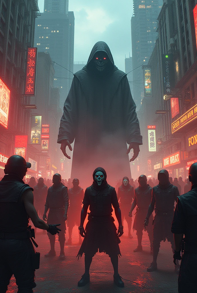 Create a post-apocalyptic city with zombies