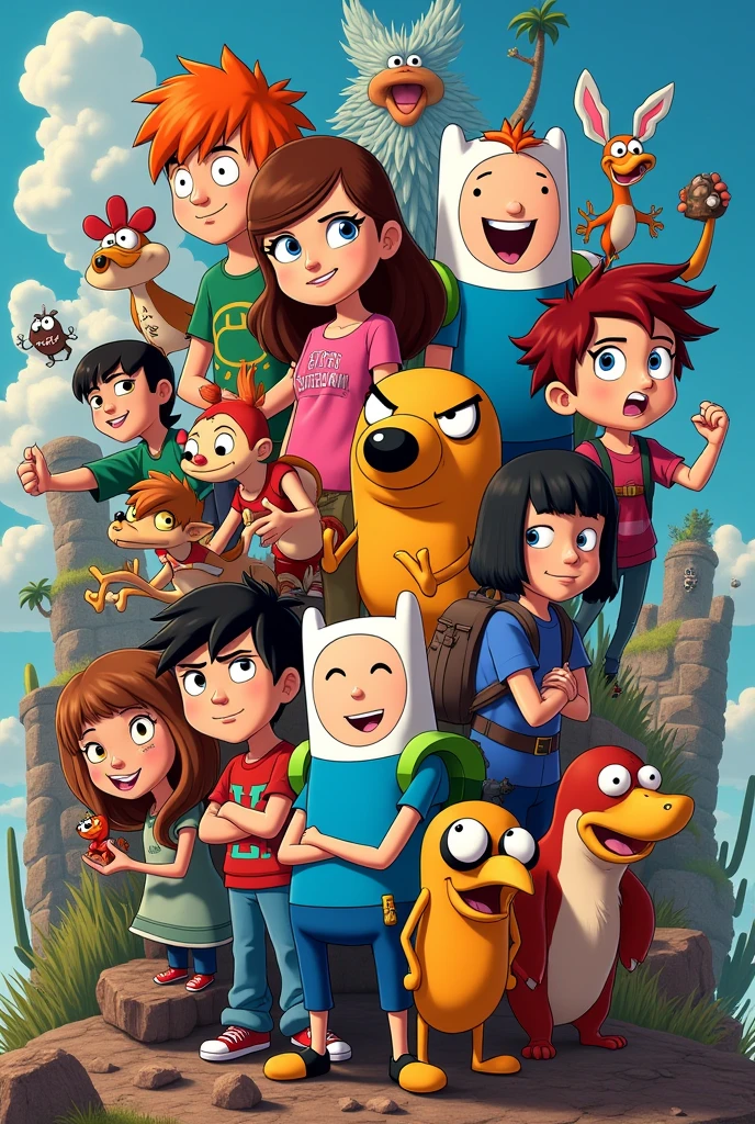 A collage of the most famous characters from Disney XD and Cartoon Network