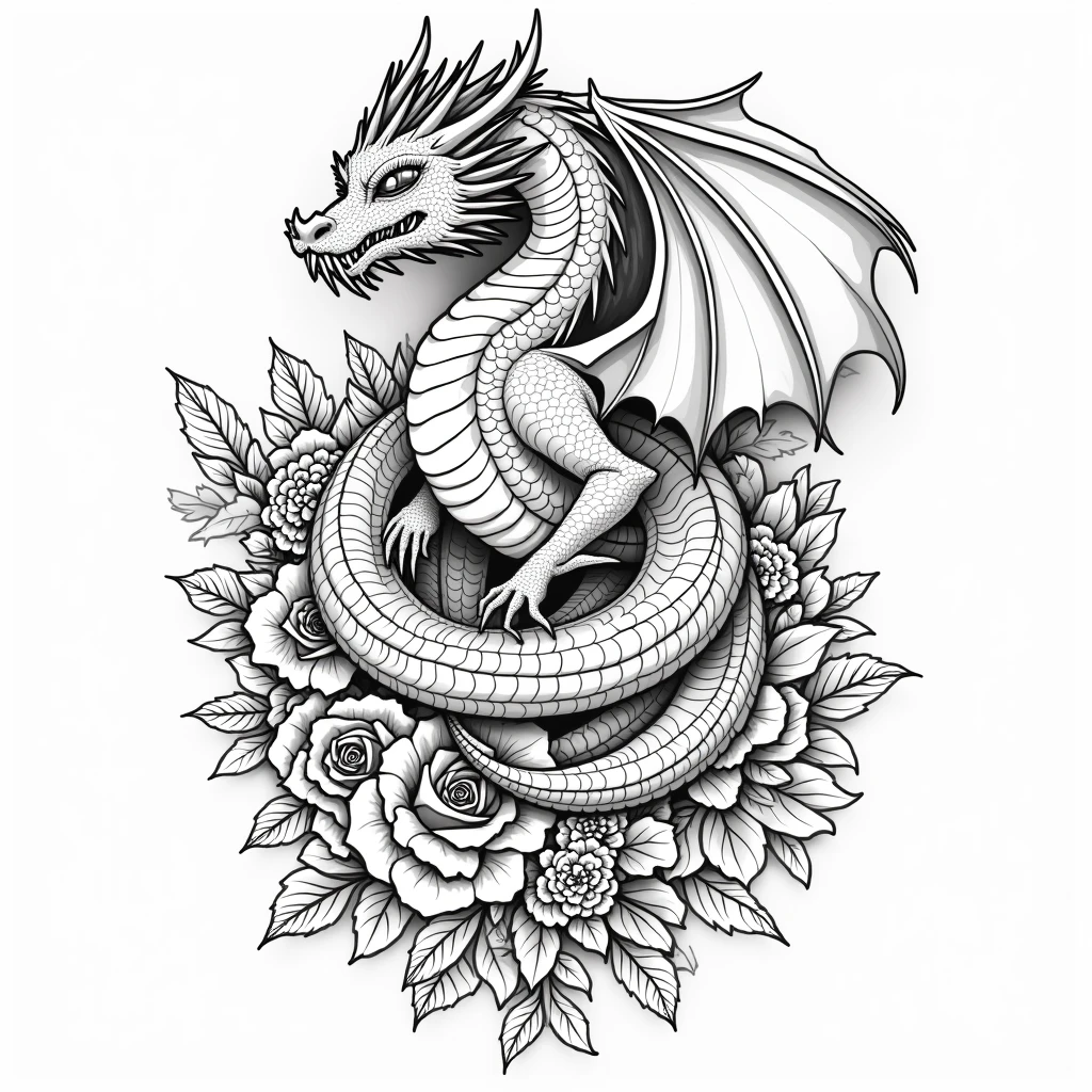 ::style vetor, vectorized logo of a white dragon, soon in (((rounded shape))), with white and gray colors/blackw, white outlines and backgrounds, ::n_style image background, Deformations in the logo, animated cartoon, anime white background