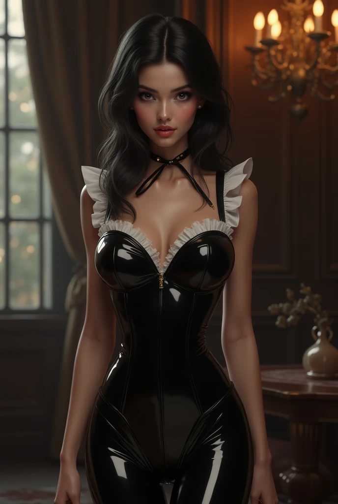 Jennifer Lopez, french maid sexy clothes, character portrait, 2 9 9 0 s, long hair, intricate, elegant, highly detailed, digital painting, artstation, concept art, smooth, sharp focus, illustration, art by wlop, charlie bowater and alexandra fomina