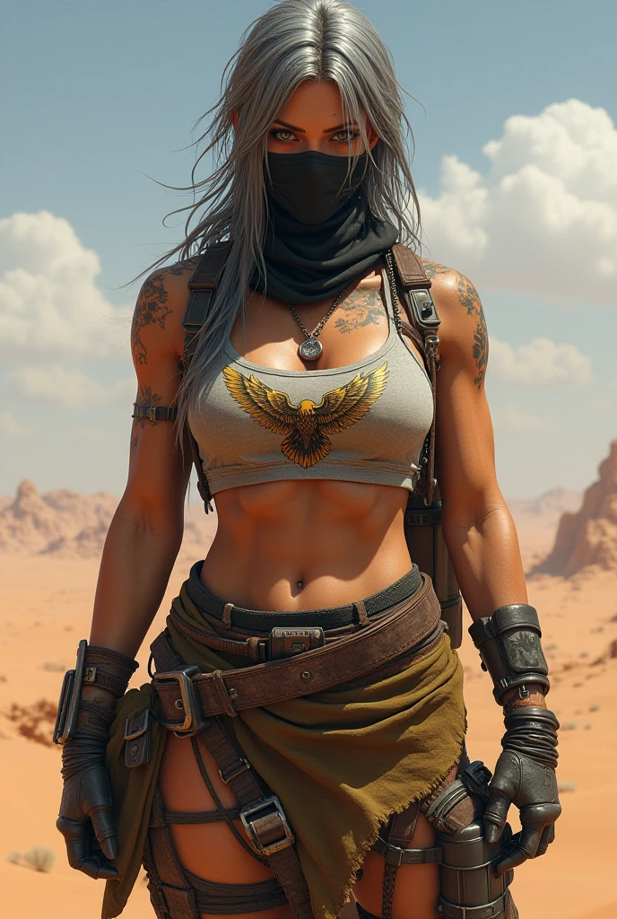 In a desolate wasteland, a figure emerges, their torn clothes bearing witness to the harsh environment they have endured. The scene exudes an atmosphere of desolation, with a barren landscape stretching into the distance. The individual's body showcases visible scratches, scars, and bruises, evidence of the hardships they have faced. Their expression reflects a mixture of fear and sadness, capturing the emotional toll of their journey through the wasteland. This full-body depiction in high definition brings these details to life, allowing viewers to empathize with the subject's plight. The 9:16 aspect ratio enhances the vertical composition, emphasizing the figure's presence against the backdrop of the unforgiving wasteland