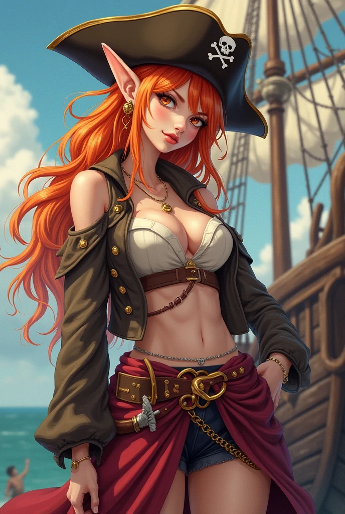 Masterpiece、Highest quality、Super fine、Fine、High resolution、Realistic、One Piece Nami's live-action adaptation