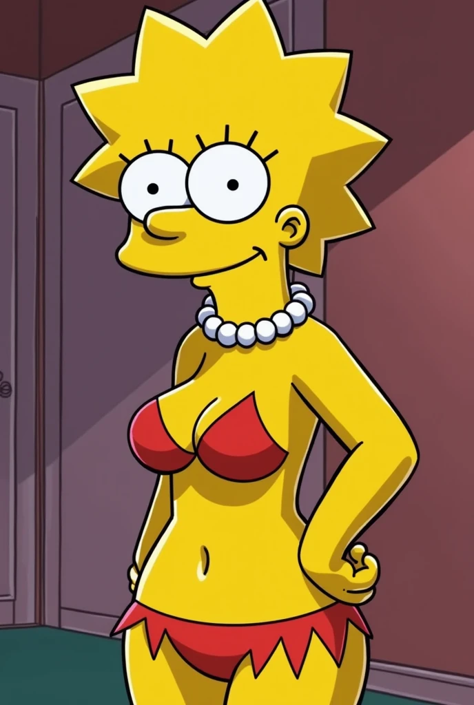 An animated image of Lisa Simpson sexy and without clothes

