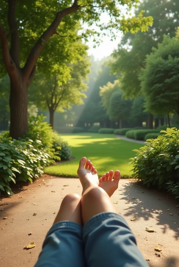 feet on the ground