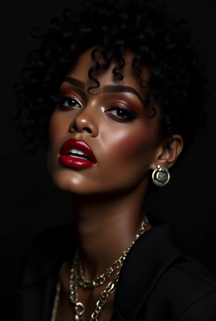 Pop music album cover with female R&b artist, female, sassy,Hispanic/ Black, 30 years young, perfect face, sassy, bossy, seductive, (hyper realistic disposable camera look)