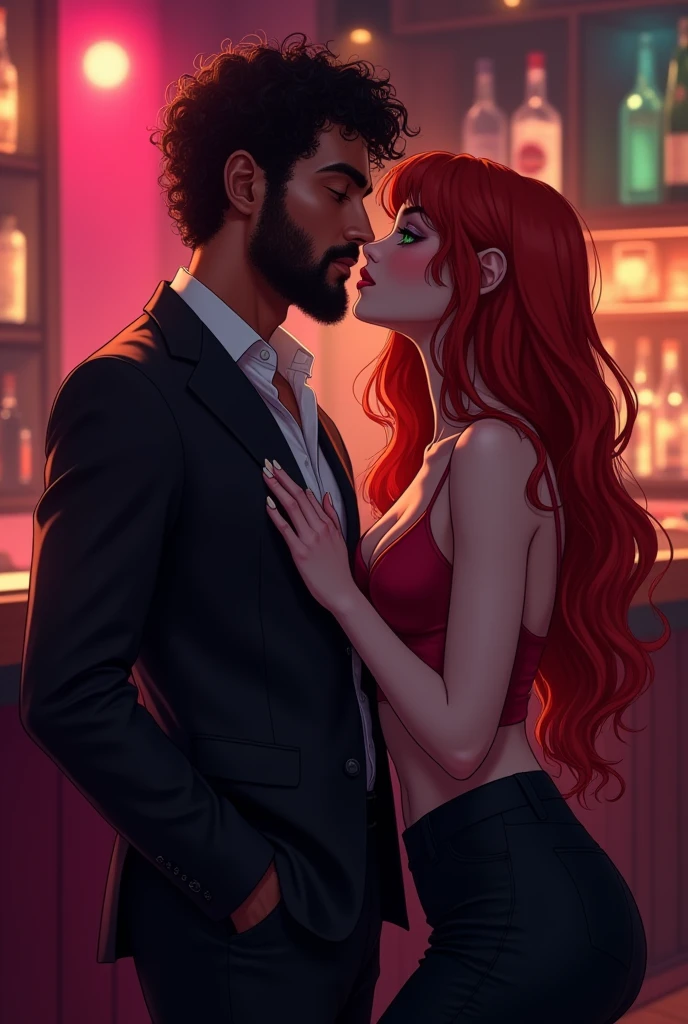I Wanna Feel: African-American versions of Gambit and Rogue of the X-Men in the romantic feel of "I can't Get enough, you give me a rush, I want to feel you, let me feel all on you!" In a hyper realistic anime style --ar 9:16