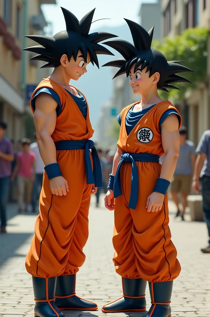 Draw Goku dressed as a whimsical tri-champion 2024
