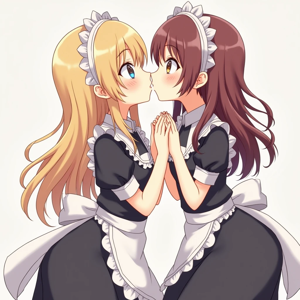 score_9, score_8_up, score_7_up, source_anime, 2girls, looking at viewer, hugging and kissing, closed eyes, indoors, lying on bed, BREAK
<lora:norn_greyrat_anime_s2-soralz:1>, norn_greyrat, bangs, blonde hair, long hair, ahoge, sidelocks, blunt bangs, hair flaps, low ponytail, blue dress, white ribbon, white sleeves, long sleeves, white shirt, black shirt,
ADDCOL
<lora:aisha_greyrat_anime_s2-soralz:1>, aisha_greyrat,brown hair, ponytail, sidelocks, bangs, long hair, long sleeves, white ascot, white apron, black dress, maid