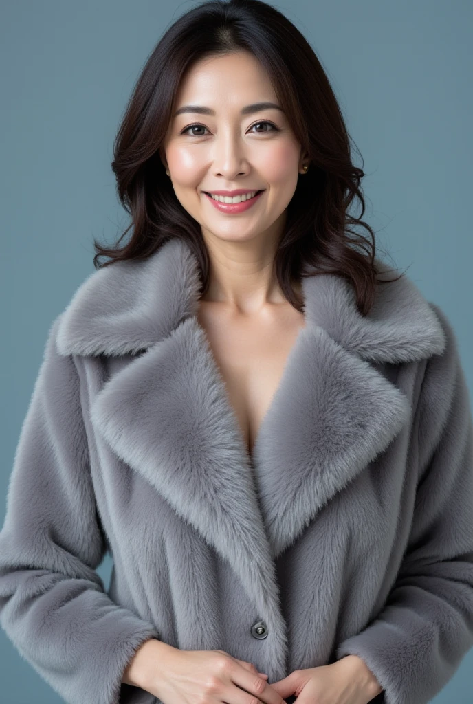 beautiful japanese female、50 year old mature woman、Clean face、large full breasts