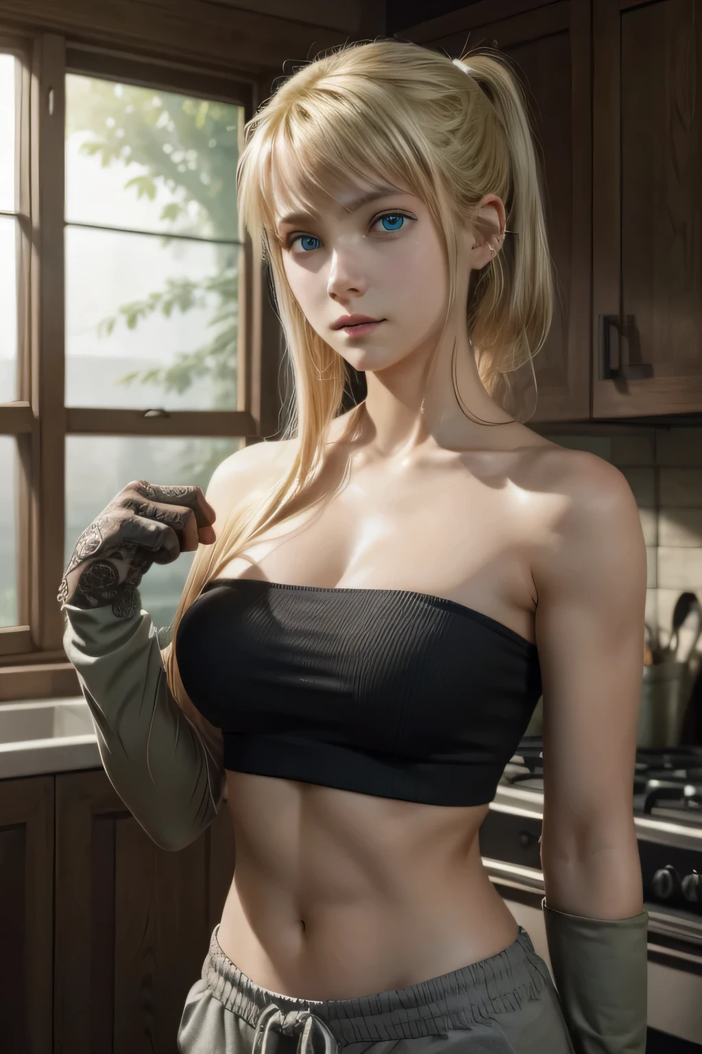 ((Ino Yamanaka))), Ino\(shippuden\), hair_over_one_eye, blonde_hair, blue_eyes, , show belly, perfect body, perfect face, she is smiling, masterpiece, realistic, highres, best quality, cinematic, dramatic lighting, (((detailed hair, face, eyes, pupils, , skin))),full body, ,ino_yamanaka, blonde hair, hair ornament, bare shoulders, green eyes, ponytail, hairclip, hair over one eye,,more_details:-1, more_details:0, more_details:0.5, more_details:1, more_details:1.5, ino_yamanaka, blonde hair, hair ornament, bare shoulders, green eyes, ponytail, hairclip, hair over one eye,FULLBUST-FC, CLEAVAGE, nude ,bedroom,sitting down,legs crossed,looking at viewer,smiling