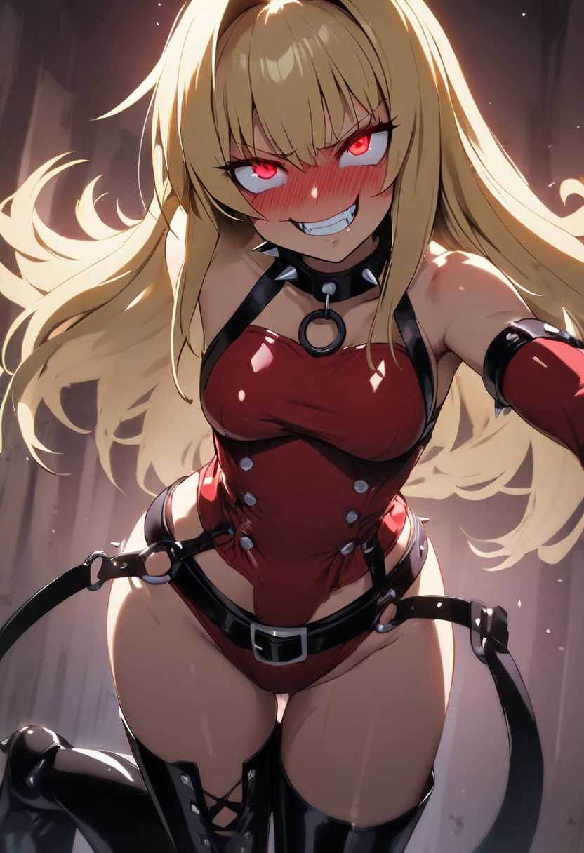 masterpiece, gorgeous,not wearing clothes, full body,full body naked, vagina, pussy,  best quality, highres, 1girl, ((solo)), colorfull, blonde, dangerous,vivid eyes,(yellow eyes), alone, , mesmering eyes, neon, smilling, scary smile, madness, ((blood, colorful, ink)) BREAK intimate,cyberpunk, digital art, high details, modern, intricate, perfect face, traced lights, backlight, scary, (sensual), misteryous, blood, cinematic BREAK , backlight, glowing eyes, artistic, wallpaper, futuristic clothes, fog, BREAK superior, long hair, absurdes, crazy smile, HyperStylizeV6, power \(csm\), symbol-shaped pupils