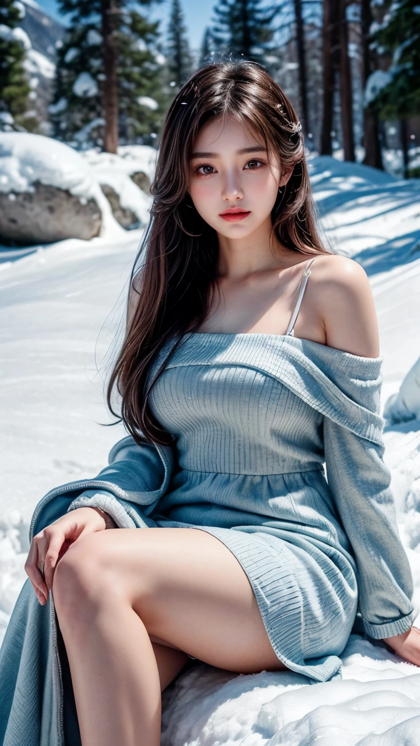 Beauty，big eyes，Snow-white thighs，，gorgeous，super wide angle，8K，nine-tailed fox
