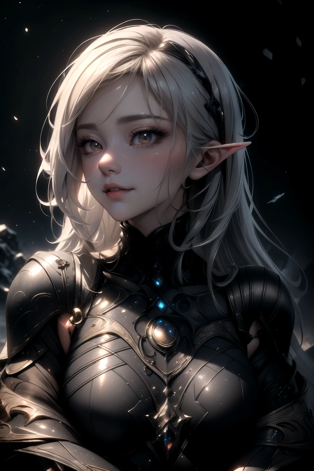 (ultra Realistic) , (illustration), (Enhance resolution), (8k), ( Extremely Detailed), ( detailed face ), Slim Body, in the dark , deep shadow, low profile, pureerosfaceace_v1, Happy smile, Winter, Mountain