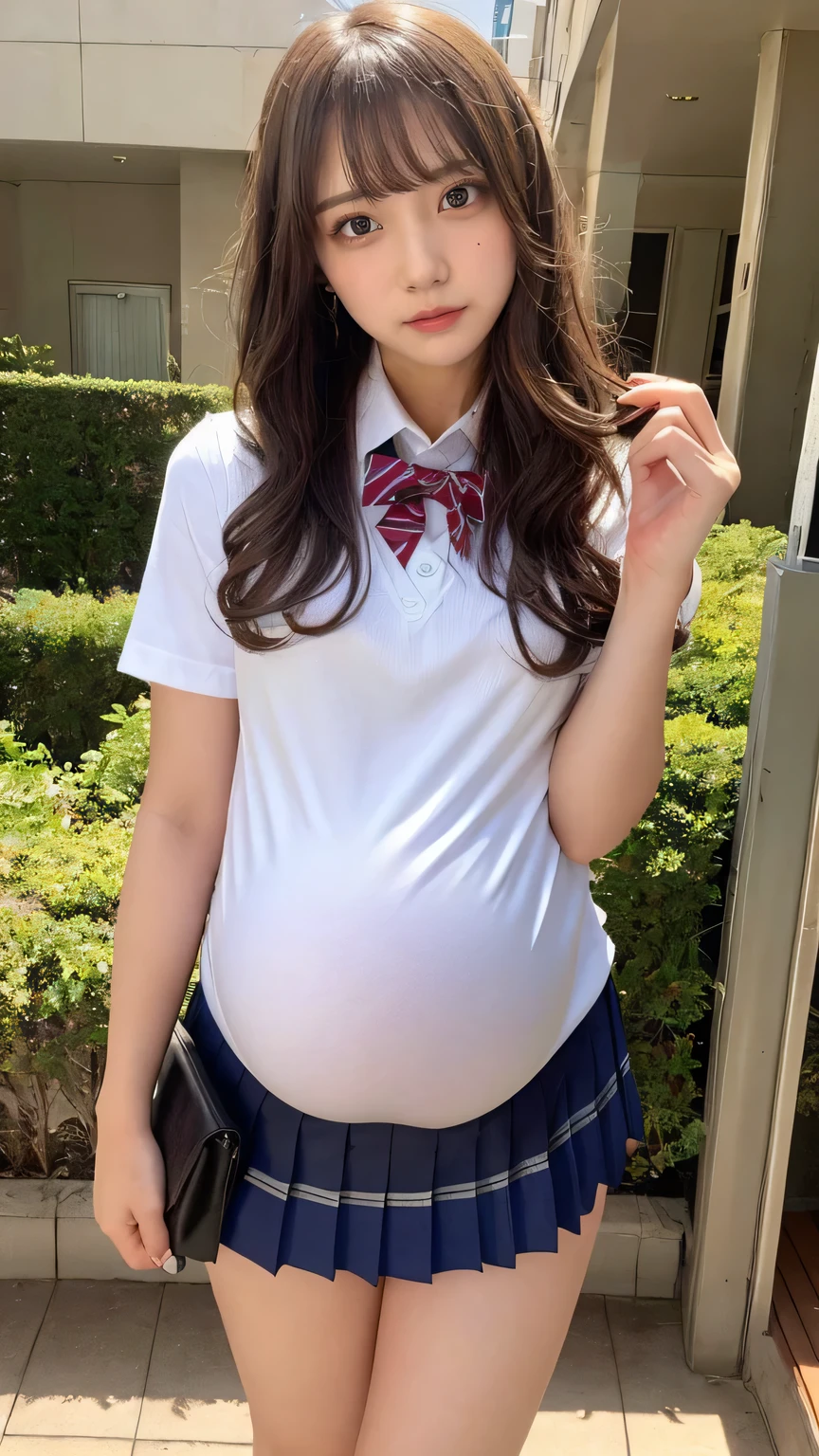 (highest quality、High resolution、Very detailed、Sharp focus:1.2)、Pregnant women、classroom、Group photo、Visible stomach、Accurate Face、belly button、20 people、Pregnant women&#39;Big Belly、Sailor suit、、Bright colors、Portrait Lighting、