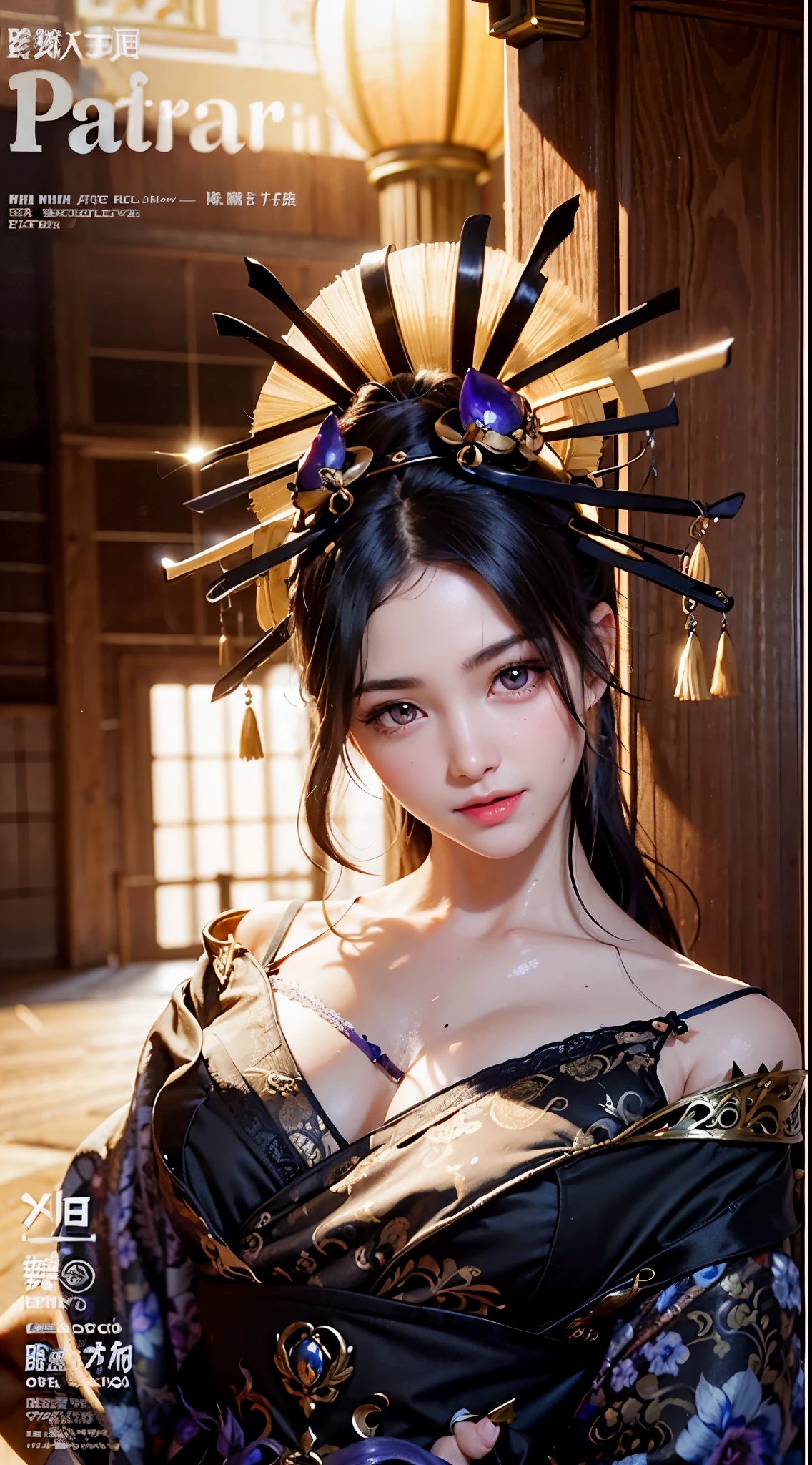 ((World of Darkness)),Professional , ​masterpiece、top-quality、photos realistic , depth of fields 、（sexypose）、(Background of cherry blossoms in full bloom),（Ultimate Beauty）、A dark-haired、（White bikini armor)、（Kimono with beautiful pattern）、（Night background）、（（a dark night））,(Wear a beautiful kimono),（Wear a beautiful kimono with colorful floral patterns）、Jewel Gold Weapon、Particles of light),（Has a devil's mask）、Gorgeous gold weapons ,（（ Gorgeous Dragon Sword）） , （a dark night）,,（maikurobikini） 、（（Black Haired Beautiful Girl））、（Castle background）、（demonic wings）、（（Gangle's forest background））、Beautiful Caucasian beauty、１a person、dynamic ungle,(((Two devil's horns on the head)))、Smaller head、Idle Smile、Thin and beautiful female hands、Mystical expression、Light Effects、intense fighting、Wind-effect、magic circles、With the legendary magic wand、Dragon's tail、
