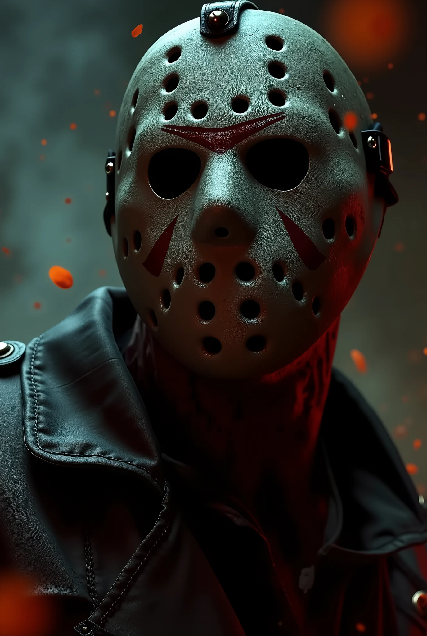 I want you to draw Jason from the animated horror movie, his neck and face are for my YouTube animation.