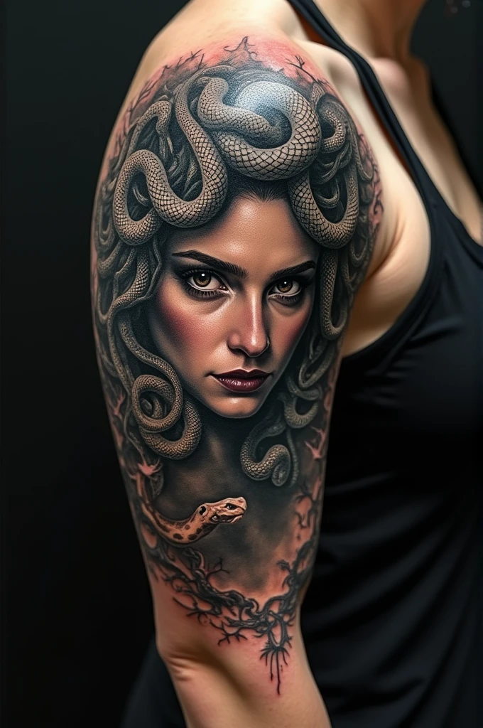 Medusa crying tattoo