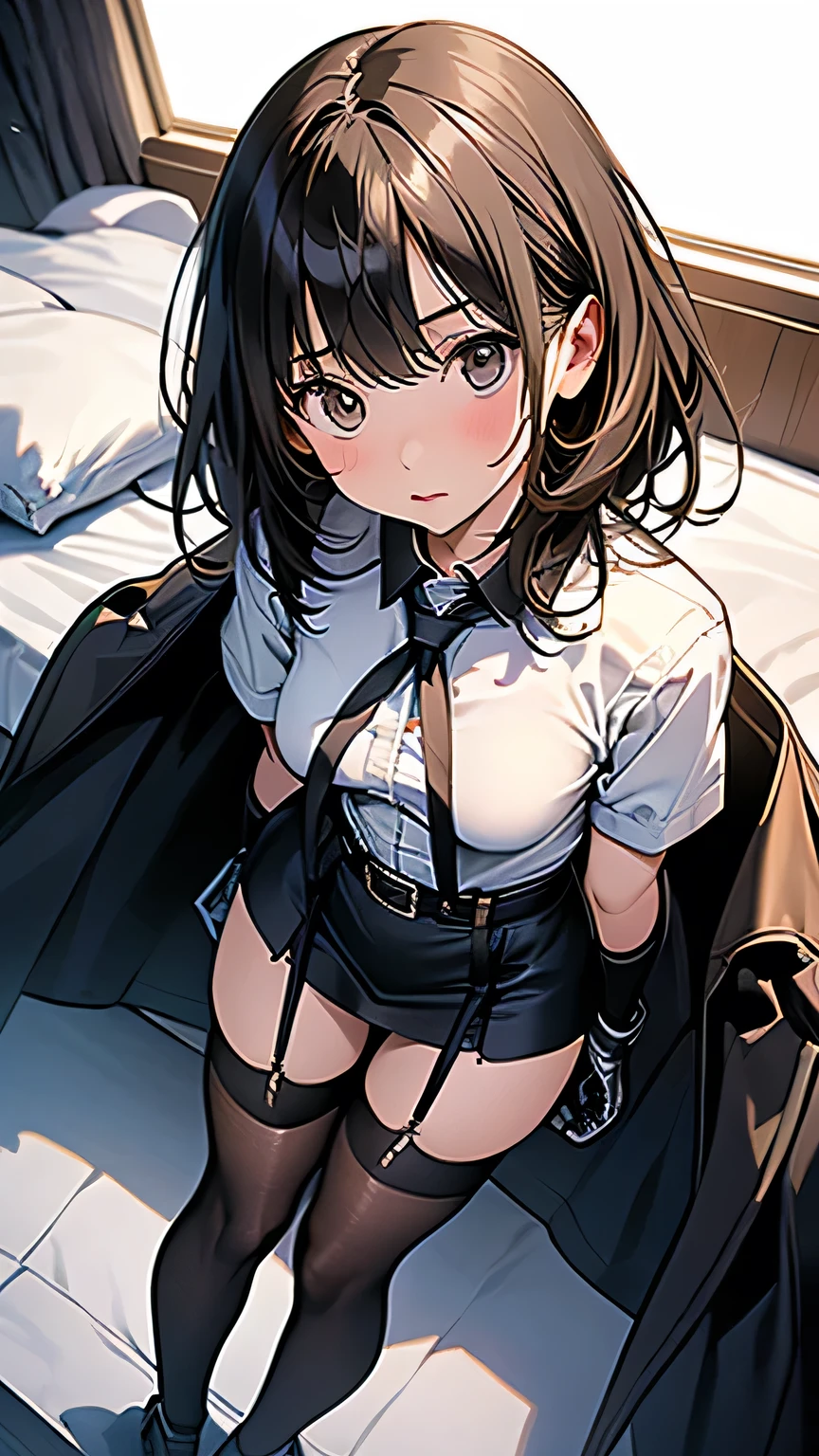 nsfw, (highly detailed beautiful face and eyes:1.2), (((lying))), nsfw, bbfumika, idolmaster, long hair, hairband, (Sailor School uniform:1.5), ((huge breasted)), Brown panties under pantyhose, torn pantyhose, pussy cutout pantyhose, ((white pantie)), 1girl, solo, (lift shirt:1.5), (show off breasts:1.5), (spread legs, legs up), (pleated mini skirt:1.3), from below, (white pantie, lift skirt, pantie shot, blush), (blushing:1.6), (town overview), detailed landscape, (best quality,masterpiece:1.2), intricate details, extremely detailed,8k resolution, natural lighting,