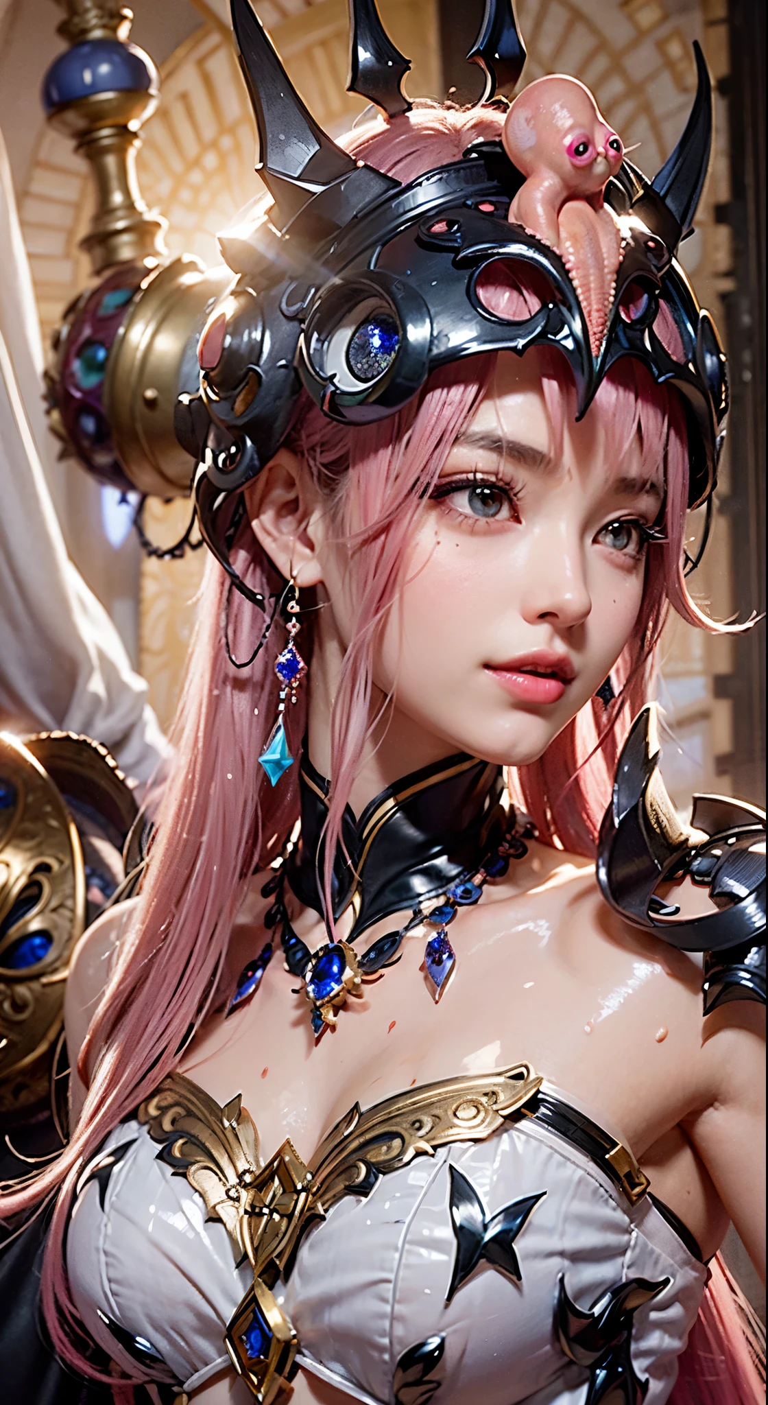 1girl,pink hair, pink eyes, cute,best quality, masterpiece