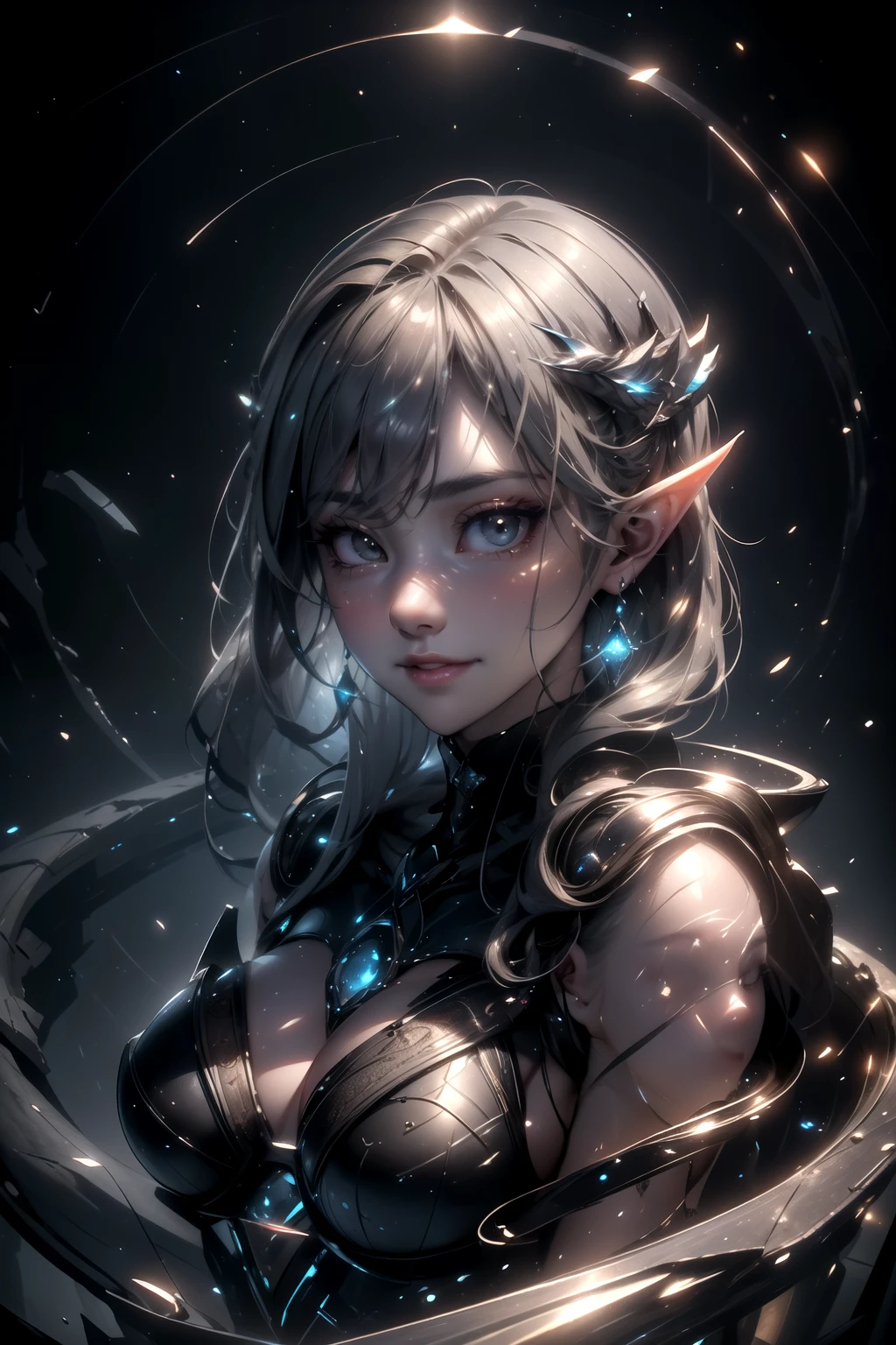 (ultra Realistic) , (illustration), (Enhance resolution), (8k), ( Extremely Detailed), ( detailed face ), Slim Body, in the dark , deep shadow, low profile, pureerosfaceace_v1, Happy smile, Winter, Mountain
