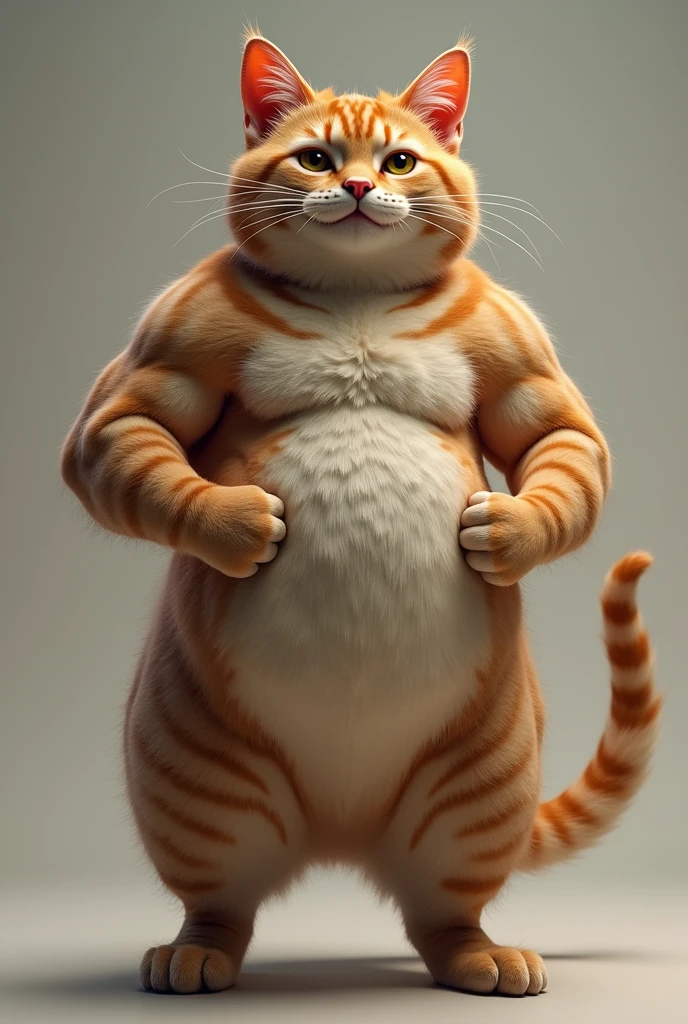 ((best quality)), ((masterpiece)), (detailed), perfect face a fat cat sumo fighter, it should look like a real photo made with a real camera and a real cat --ar 9:16
